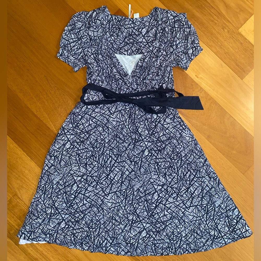 Anthropologie Ric Rac V Neck Dress Geo Print Women’s Size Small S